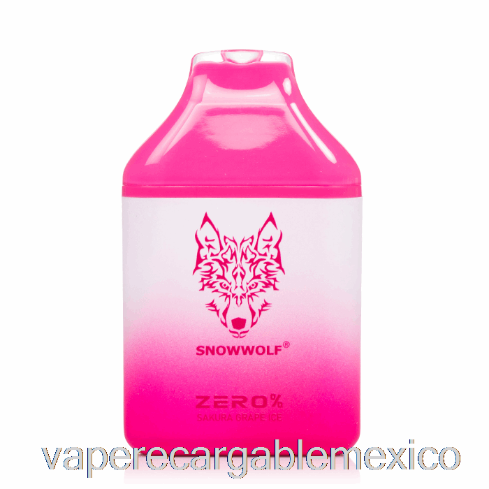 Vape Recargable Snowwolf Zero 5500 0% Sin Nicotina Desechable Sakura Uva Hielo